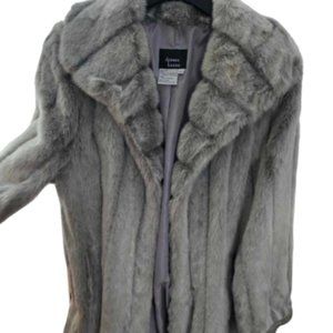 Dennis Basso gray faux fur coat Women’s 1X